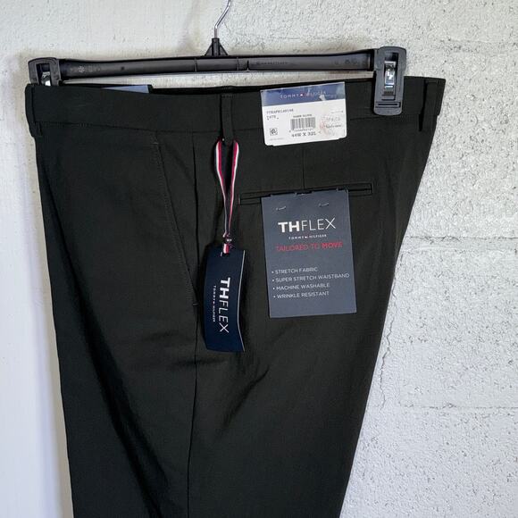 Tommy Hilfiger Men's Modern-Fit Th Flex Stretch Solid pants Dark Olive 44x32 $95 - Picture 1 of 8